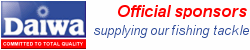 [Logo: Daiwa, official sponsors and suppliers of our rods and reels]